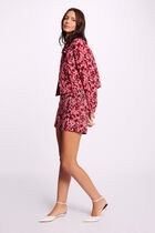 Short jacquard jacket multicolored women