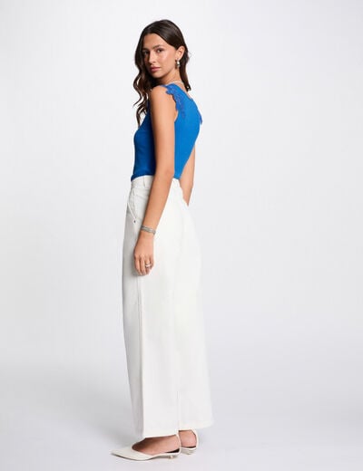 Sleeveless vest top electric blue women