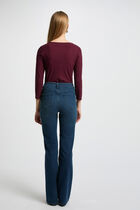 3/4-length sleeved t-shirt plum women