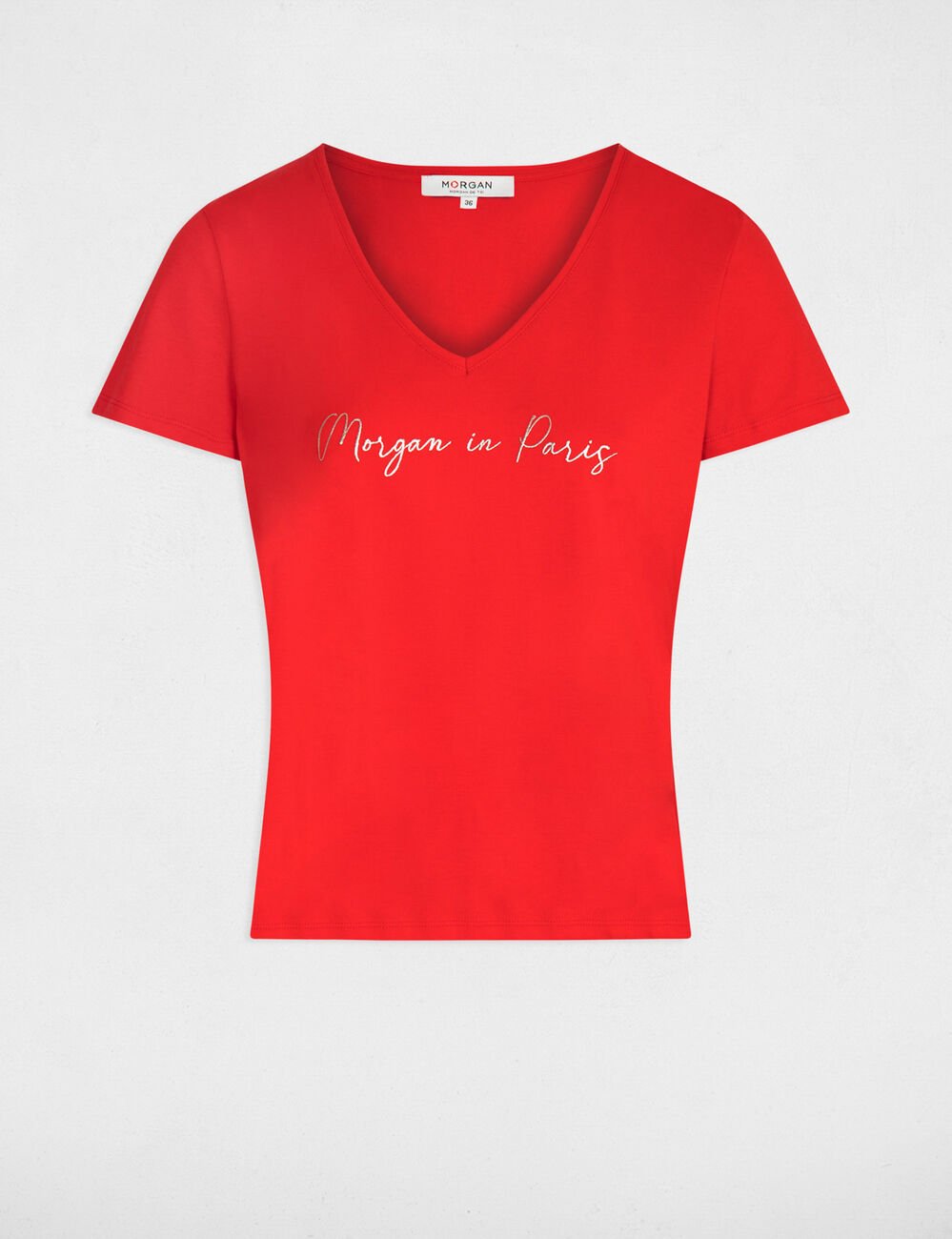 T-shirt with message red women