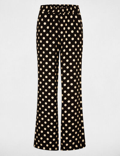 High-waisted straight trousers black women