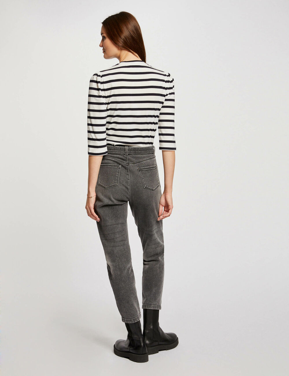 3/4-length sleeved t-shirt ecru women