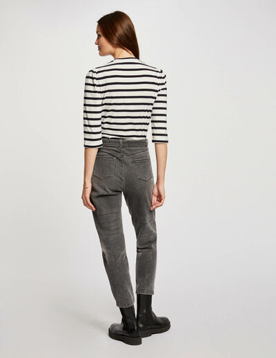 3/4-length sleeved t-shirt ecru women
