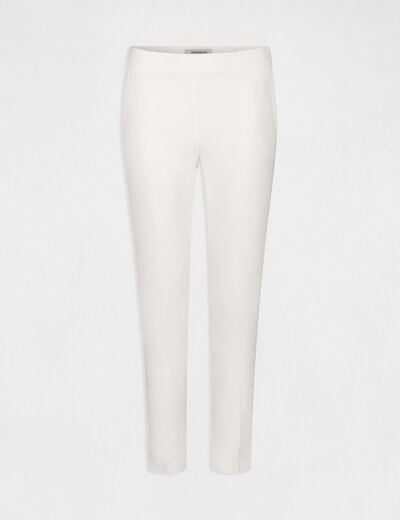 Cropped cigarette trousers ivory women