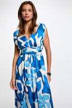 Printed maxi straight dress multicolor women
