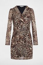 Printed fitted mini dress multicolor women