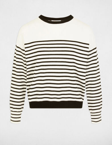 striped jumper round neck white women Striped jumper round neck white women