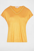 Short-sleeved t-shirt mustard yellow women