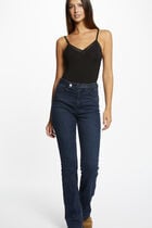 Vest top thin straps with lace strips black women