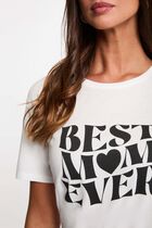 Round neck short-sleeve t-shirt white women