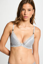 Padded bra silver color women