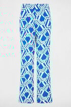 Printed wide leg trousers multicolored women