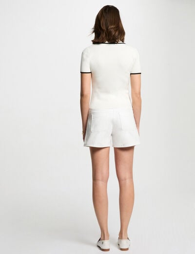 Short-sleeved jumper white women