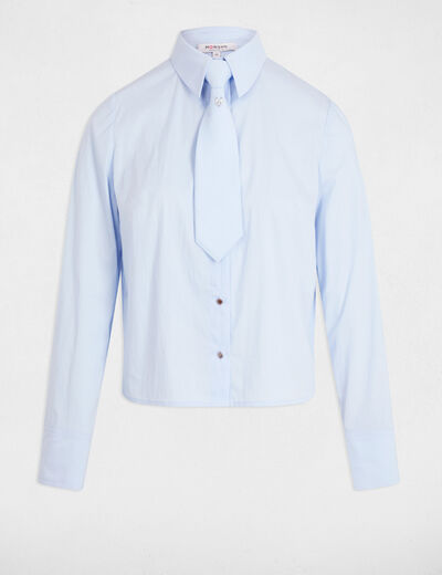 Long sleeve shirt sky blue women