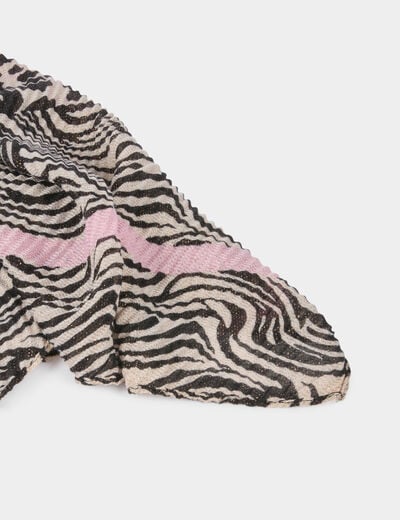 metallic pleated scarf multicolor women Metallic pleated scarf multicolor women