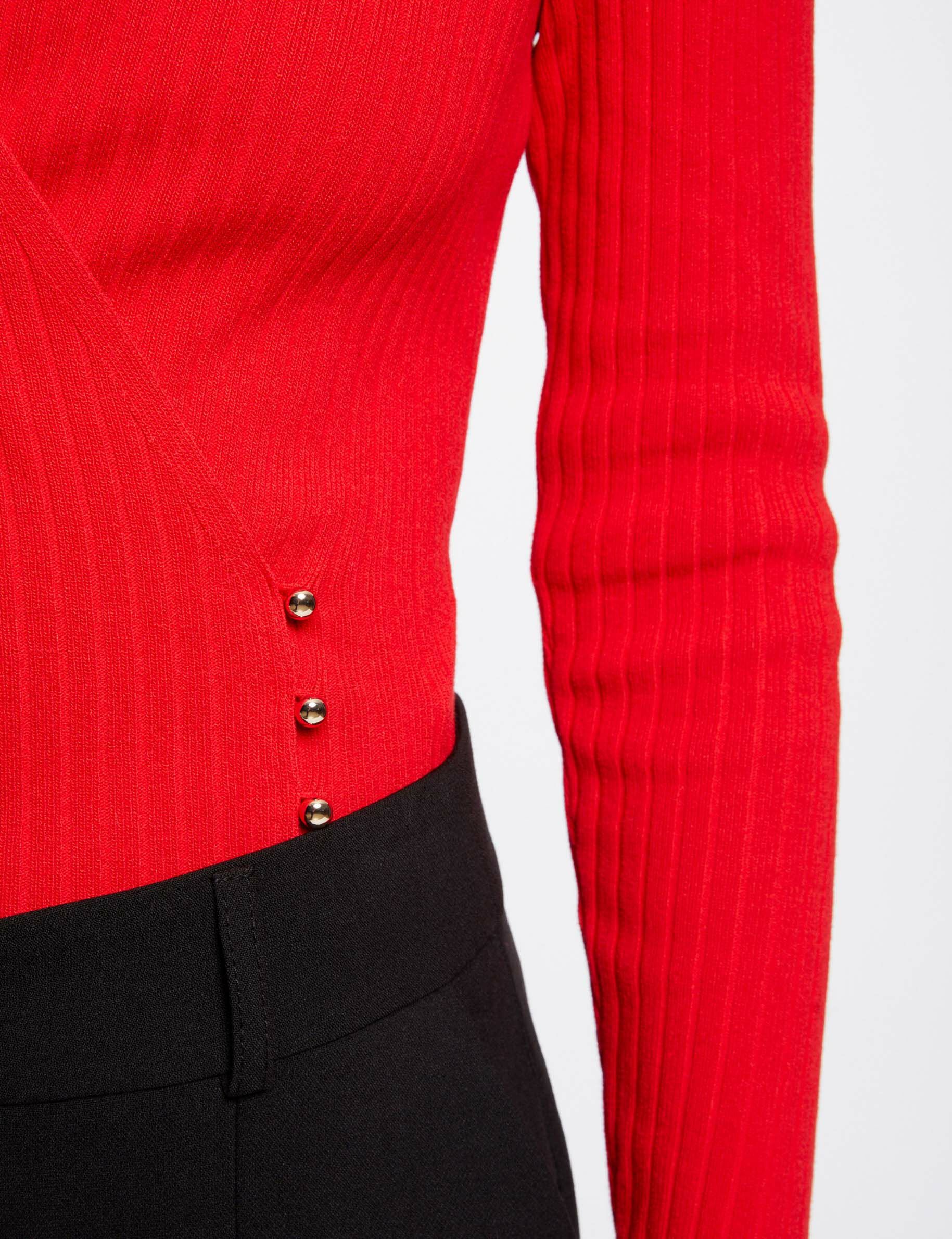 Topshop side deals button rib sweater