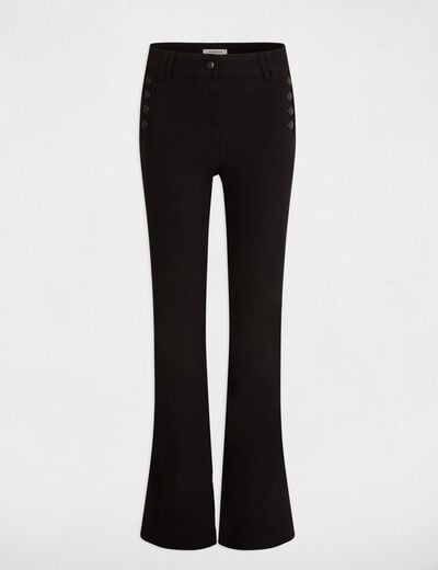 High-waisted flare jeans black women
