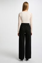 Wide leg jeans black women