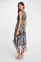 Robe longue cintrée imprimée multico femme