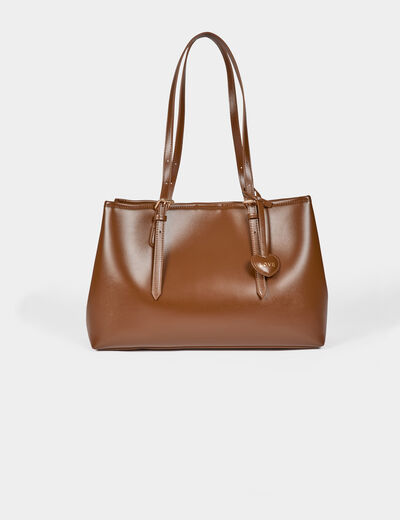 faux leather tote bag brown women Faux leather tote bag brown women