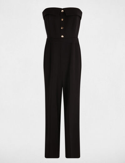 Bustier neckline jumpsuit black women