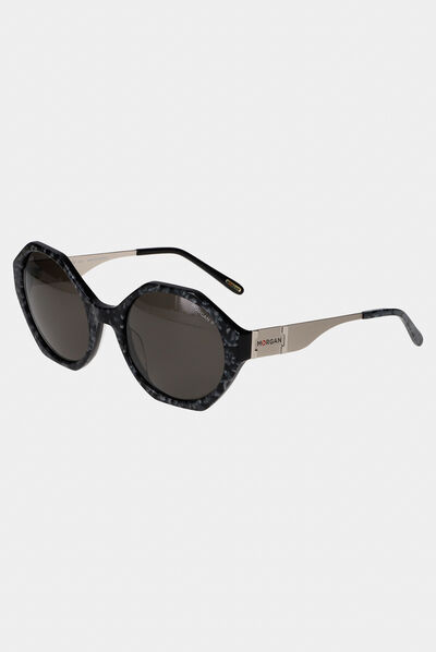 Hexagonal sunglasses mid-grey ladies'