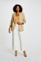 Loose short jacket beige women