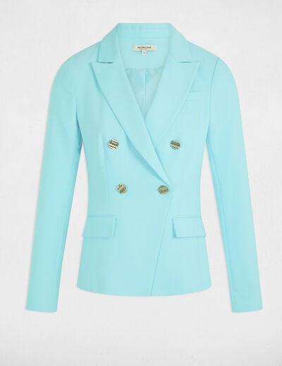 Double breasted blazer sky blue women