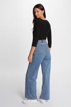 3/4-length sleeved t-shirt black women