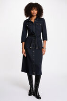 3/4 buttoned dress raw denim women