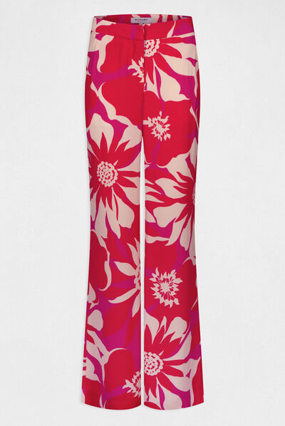 Loose wide leg trousers floral print multico ladies'