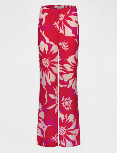 Loose wide leg trousers floral print multico ladies'