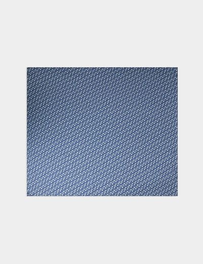 Satin printed scarf blue women