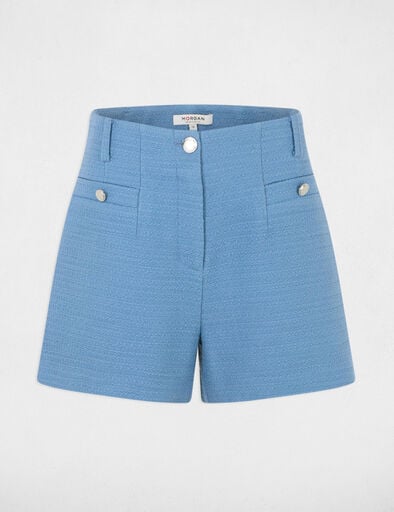 straight tweed shorts grey denim women Straight tweed shorts grey denim women