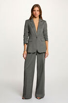 Striped straight trousers mid-grey women