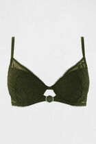 Padded bra khaki green ladies'