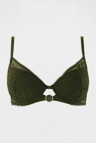 Padded bra khaki green ladies'