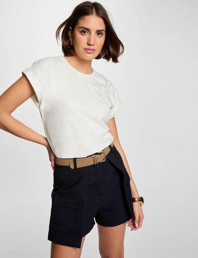 Short-sleeved t-shirt white women