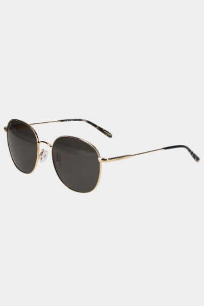 Rounded sunglasses beige ladies'