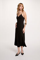 Mid-length dress with chain straps black women