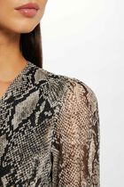 A-line dress with snake print multicolor women