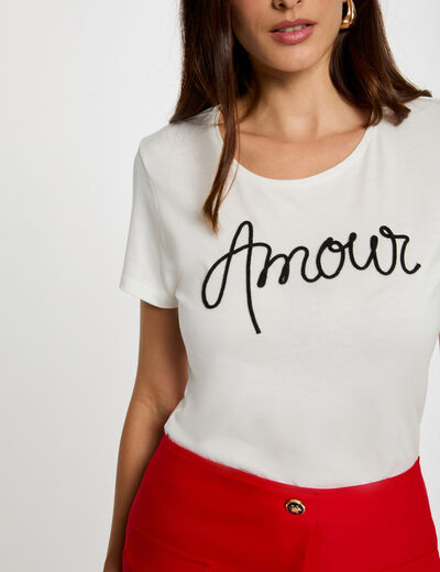 Straight t-shirt with print white women
