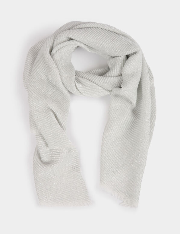 scarf metallised threads silver color women Scarf metallised threads silver color women