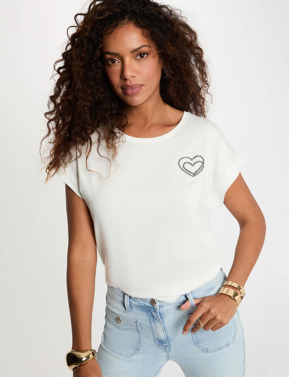Short-sleeve t-shirt white women