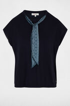 Sleeveless sweater navy blue women