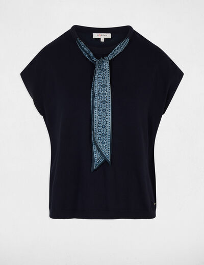Sleeveless sweater navy blue women