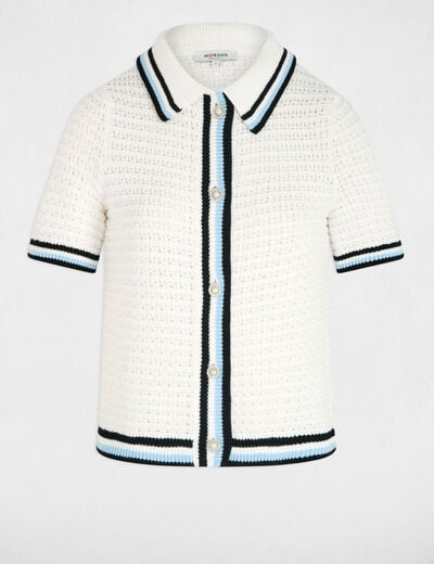 Cardigan short sleeves white women