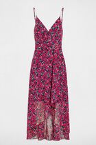 Maxi dress abstract print medium red women