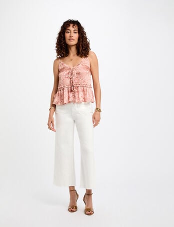 High-waisted flare jeans white women