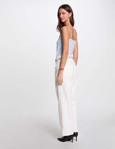 Vest top thin straps sky blue women